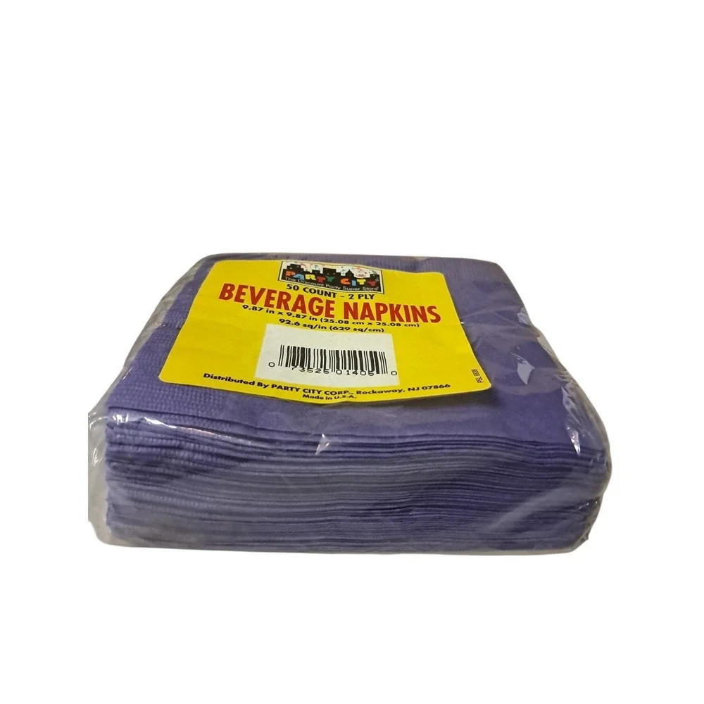 Purple Beverage Napkins 50 Count 2 Ply‎